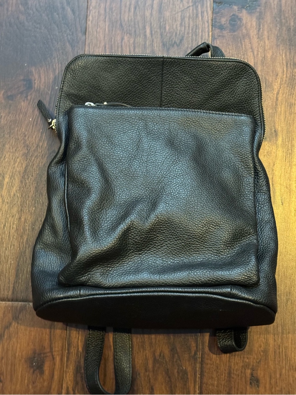 L Credi Classic Black Leather Backpack - Soft Italian Leather